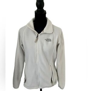 The North Face White Fleece Jacket Size Medium
